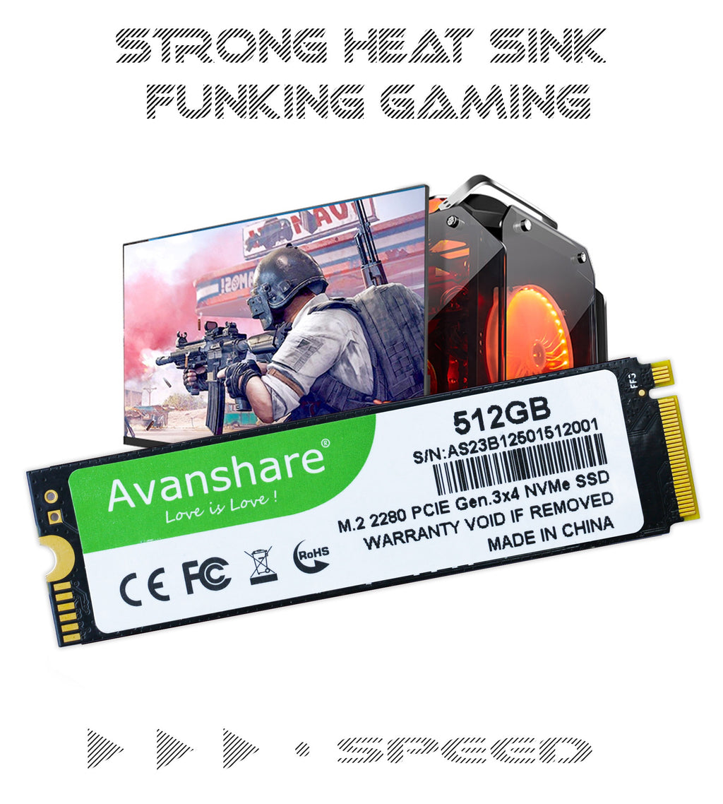 Avanshare M.2 NVMe - Lifetime Warranty - SSD - FOR LAPTOP /DESKTOP