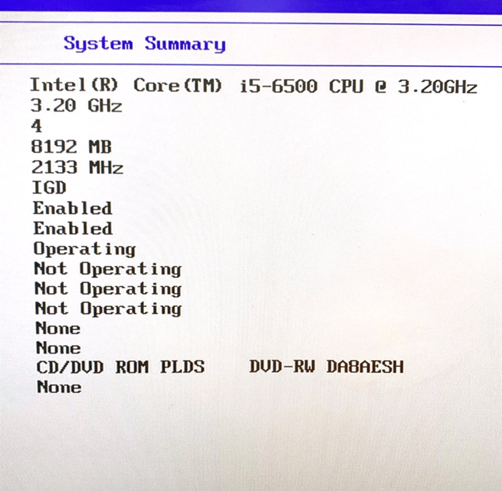 Lenovo desktop (M710S) I5 7TH GEN) - RAM 8 / SSD 256