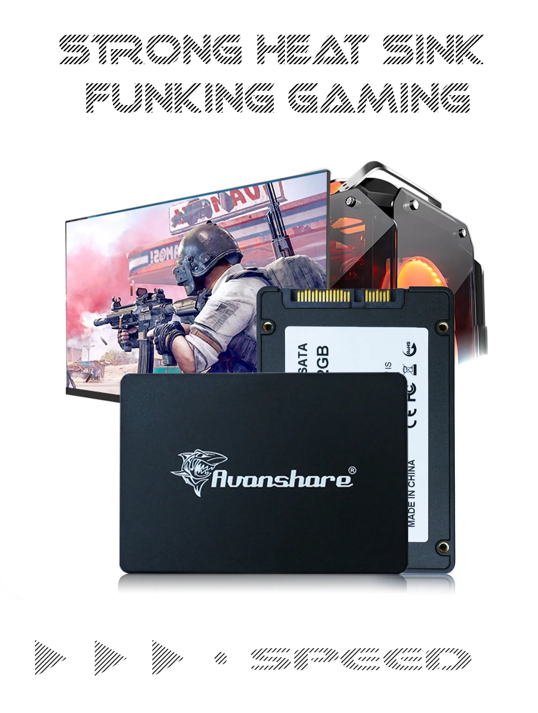 Avanshare SSD Hard Disk  256GB  2.5"  for Desktop/Laptop